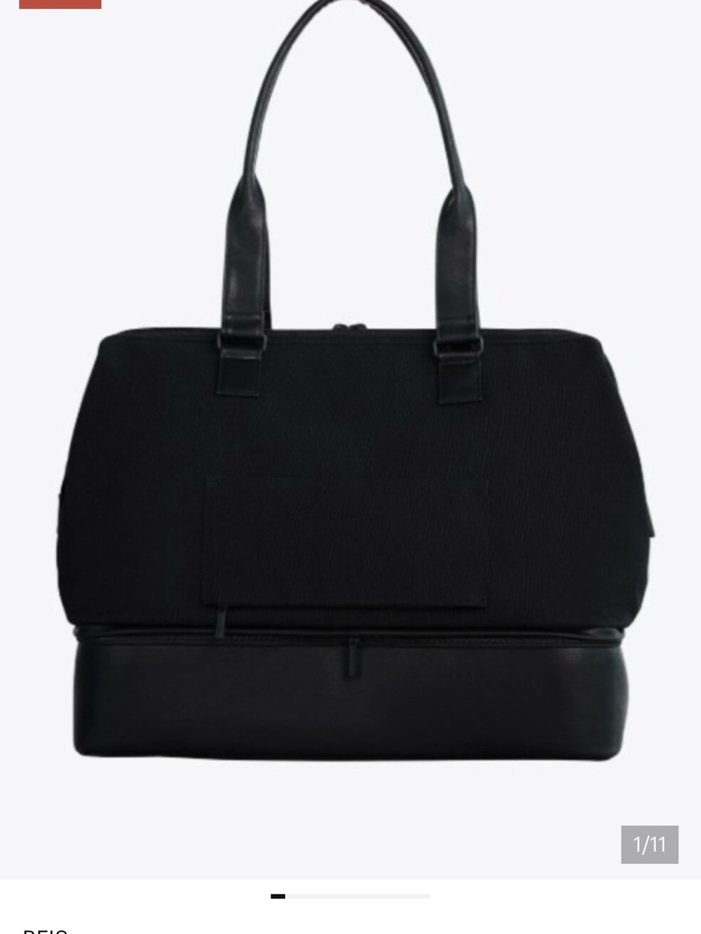 BEIS Black The Weekender with Lower Compartment - Picture 2 of 9